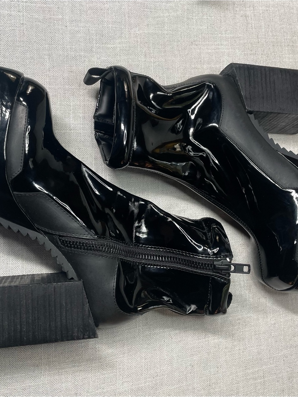 POSTER GRL x Dolls Kill Platform Black Patent Leather Boots - Picture 7 of 12